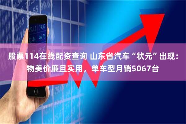 股票114在线配资查询 山东省汽车“状元”出现：物美价廉且实用，单车型月销5067台